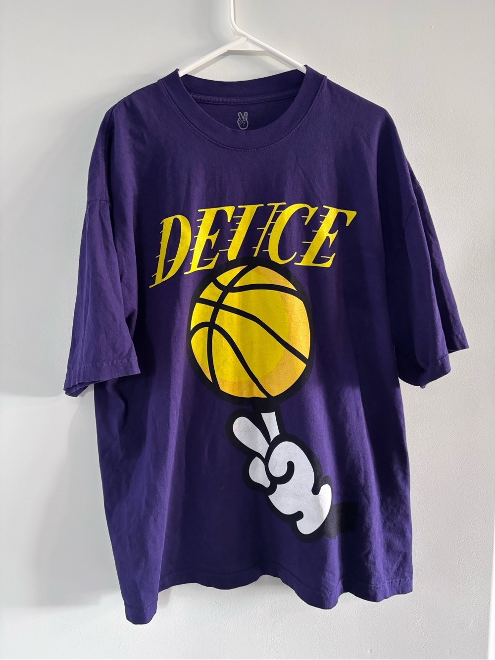 Peace Collective Deuce Basketball T-Shirt Tee Purple XL NBA Bugs Bunny Lakers